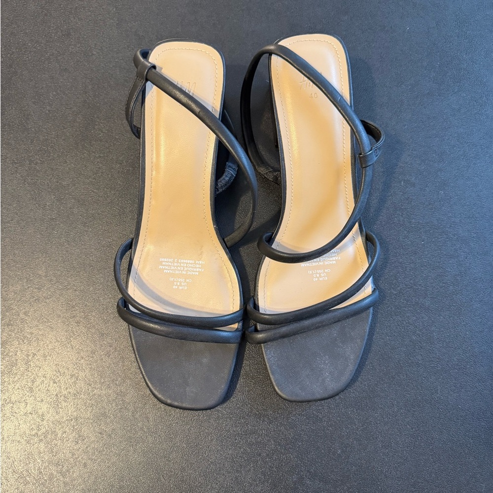 H&M Black Strappy Sandals